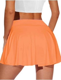 Women's Active Athletic Skort Performance Sports Golf Tennis Skirt Running Workout Skort with Pockets