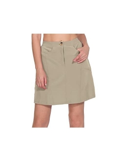 Little Donkey Andy Women's Athletic Skort Build-in Shorts with Pockets UPF 50+ Golf Tennis Sports Casual Skirt