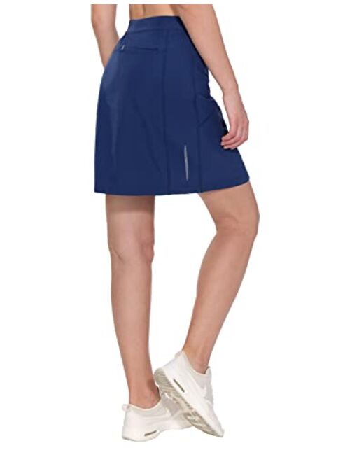 Little Donkey Andy Women's Athletic Skort Build-in Shorts with Pockets UPF 50+ Golf Tennis Sports Casual Skirt