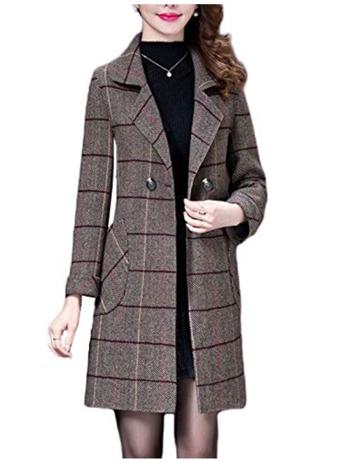 Uaneo women's Vintage, Pea Coat