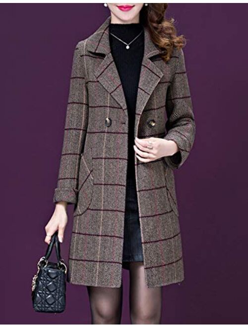 Uaneo women's Vintage, Pea Coat