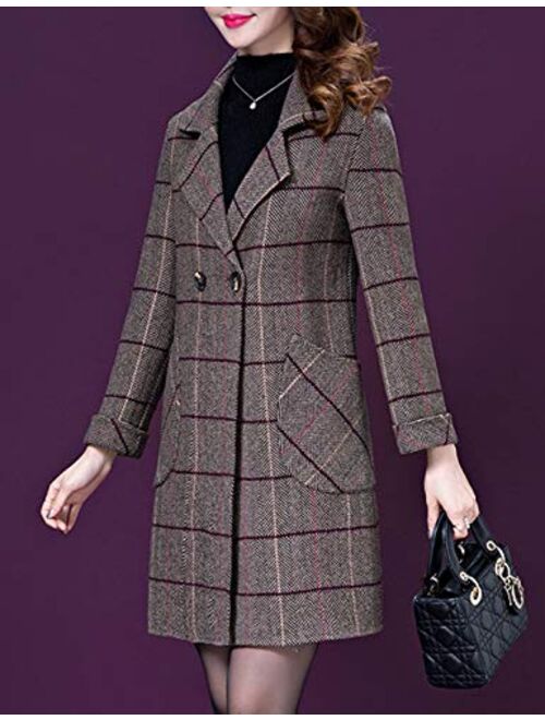 Uaneo women's Vintage, Pea Coat