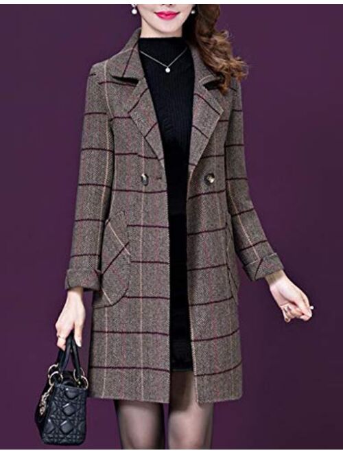 Uaneo women's Vintage, Pea Coat