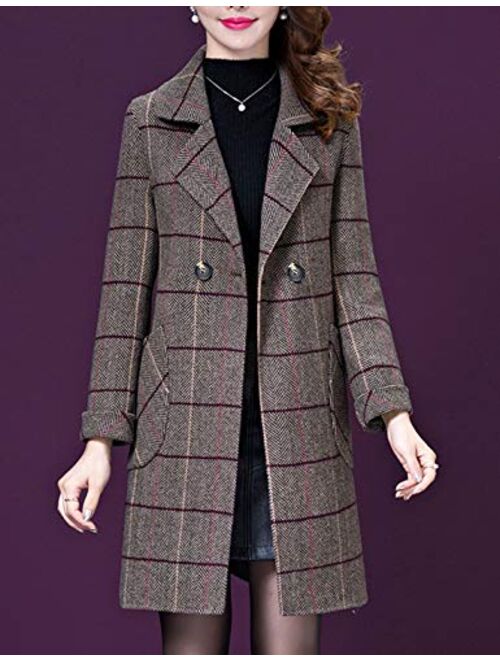 Uaneo women's Vintage, Pea Coat