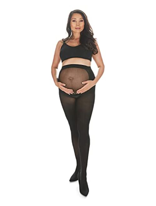 MeMoi Microfiber Opaque Maternity Tights