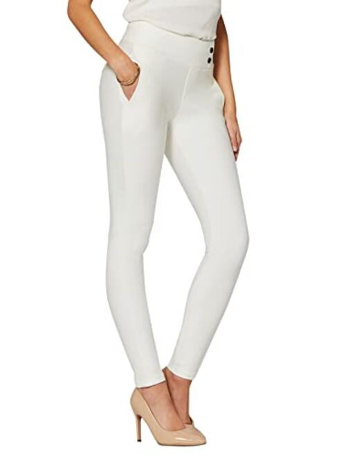 Conceited Premium Women's Stretch Dress Pants - Wear to Work - Ponte Treggings