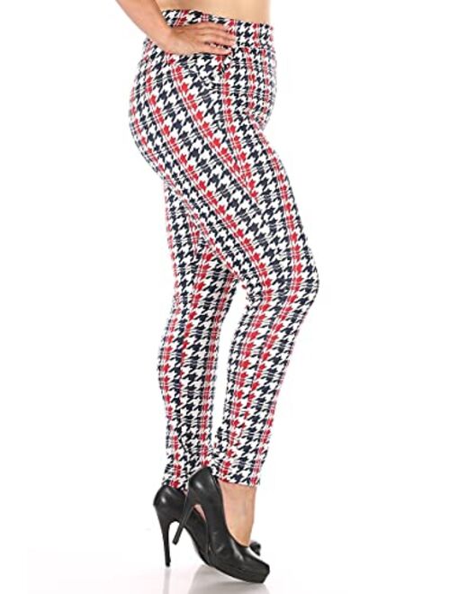 ShoSho Womens Plus Size Skinny Pants Slim Fit Trousers Treggings Pull-On Pants Leggings