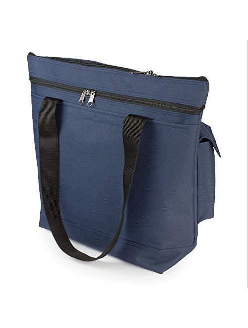 Hopkins Medical Products Nursing Bag Hopkins 600 Clean/Dirty Tote for Nurses and Home Health Professionals, 17 inches x 14.75inches x 4.75 inches, Navy