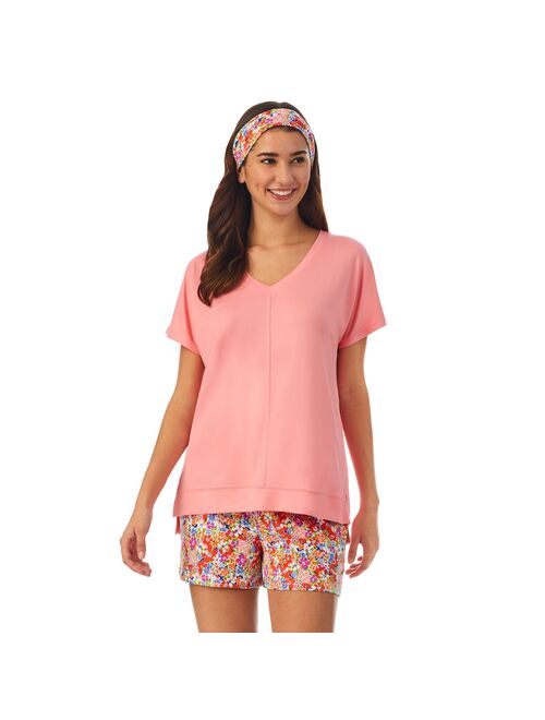 Women's Cuddl Duds® 3-Piece Pajama Top, Pajama Boxer Shorts & Headband Sleep Set