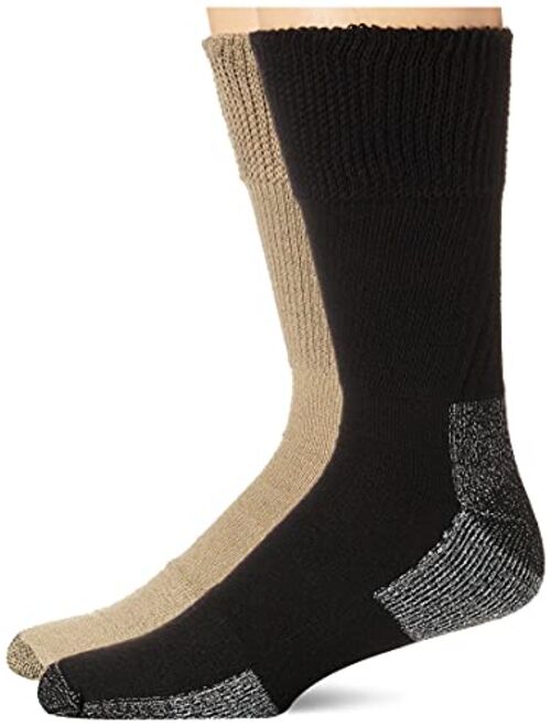 Dr. Scholl's mens 2 Pack Non-binding Diabetes and Circulatory Crew Socks