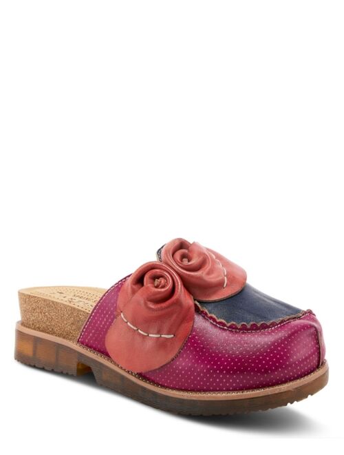 L'ARTISTE by Spring Step Women's Tricolour Clogs