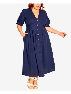 Trendy Plus Size Sunset Stroll Midi Dress