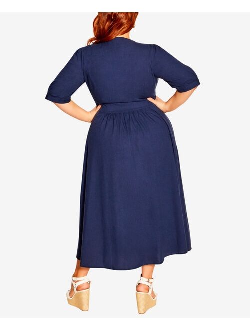 City Chic Trendy Plus Size Sunset Stroll Midi Dress