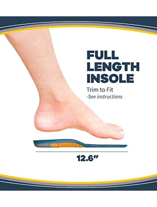 Dr. Scholl's Heavy Duty Support Pain Relief Orthotics, Designed for Men over 200lbs with Technology to Distribute Weight and Absorb Shock with Every Step (for Men's 8-14)