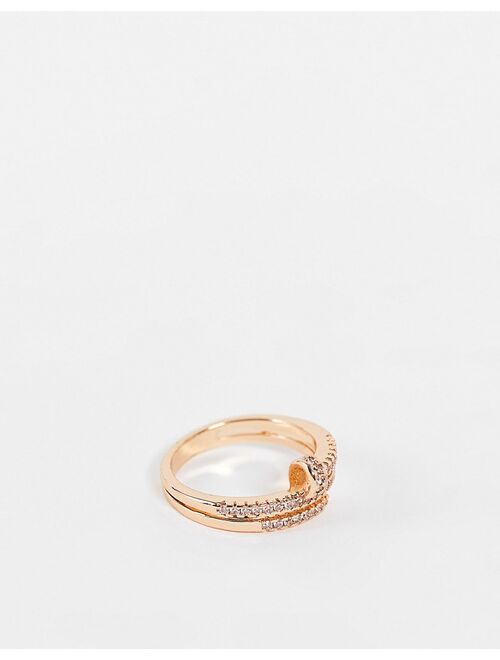 ALDO Olerra ring in gold embellished screw shape design