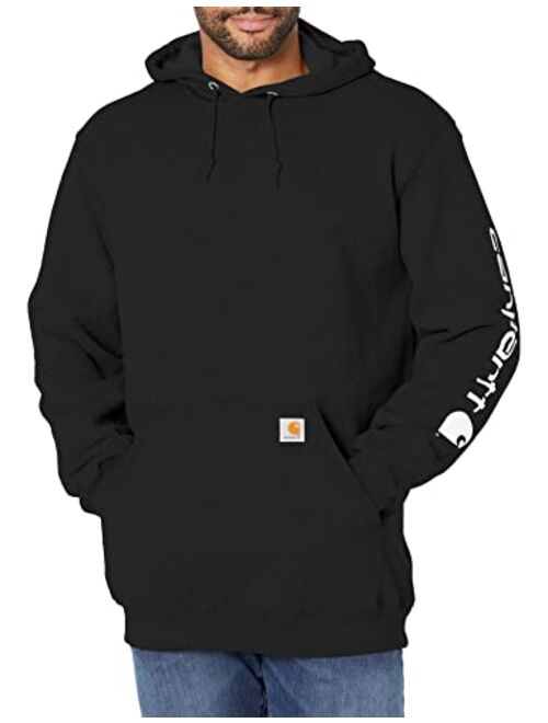 Carhartt mens Loose Fit Midweight Logo Sleeve Graphic Sweatshirt (Big & Tall)