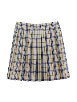 Golden service Women School Uniforms Plaid Knife Pleated Costume Mini Skirt