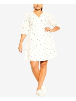 Trendy Plus Size Crush Spot Wrap Dress