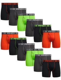 Mens Performance Compression Boxer Briefs, Functional Fly (12 Pack)