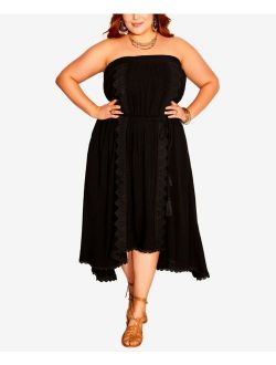 Trendy Plus Size Goddess Strapless Maxi Dress