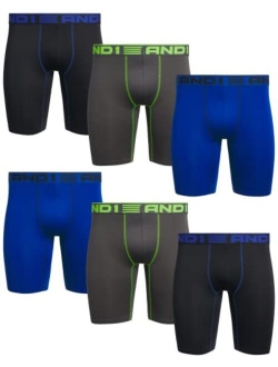 Mens Long Leg Performance Compression Boxer Briefs (6 Pack)