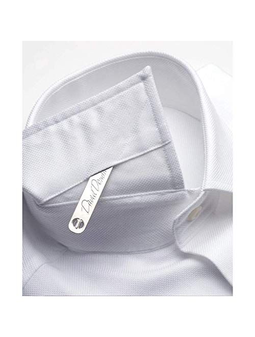 David Donahue Men's Silver Plated Dress Shirt Collar Stays-18 Count (CS613900)