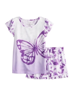 Girls 4-12 Cuddl Duds Top & Shorts Pajama Set