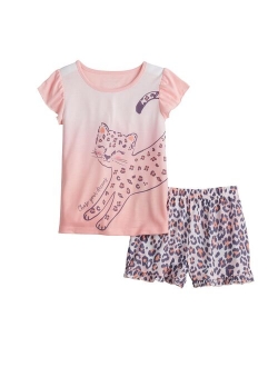 Girls 4-12 Cuddl Duds Top & Shorts Pajama Set