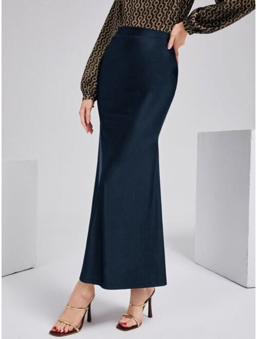 SHEIN High Waist Mermaid Trumpet Hem Skirt