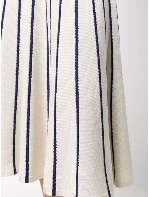 ZIMMERMANN stripe-detail yoke-waist skirt