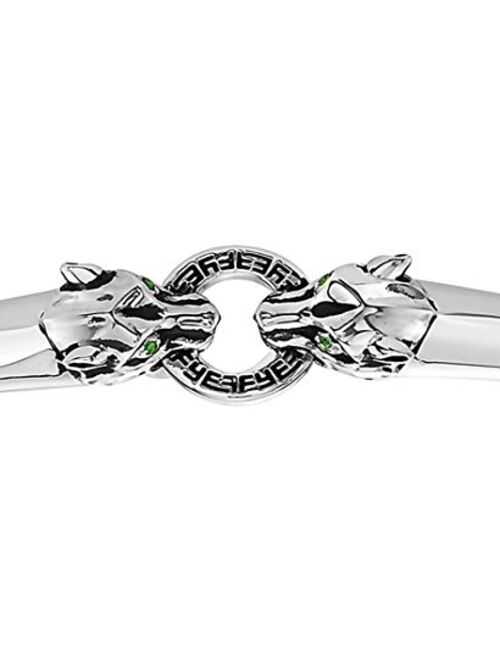 Effy Jewelry Tsavorite Panther Bangle in 925 Sterling Silver/, 0.02 TWCIGS0K621VV