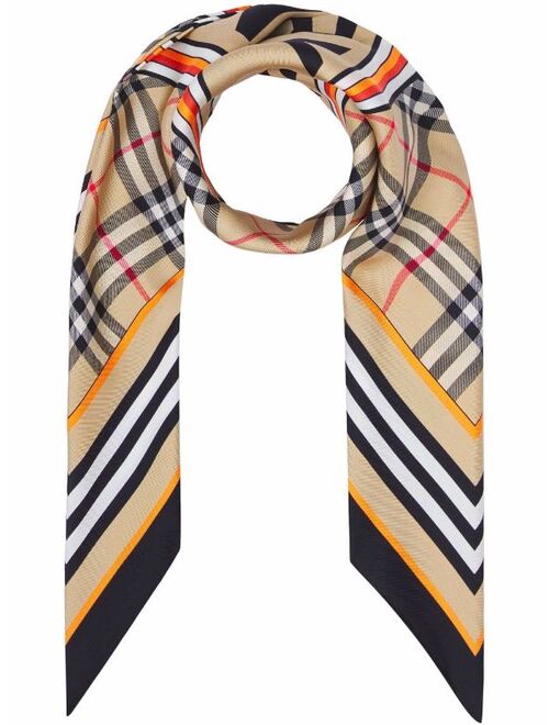 Burberry Montage Print square scarf