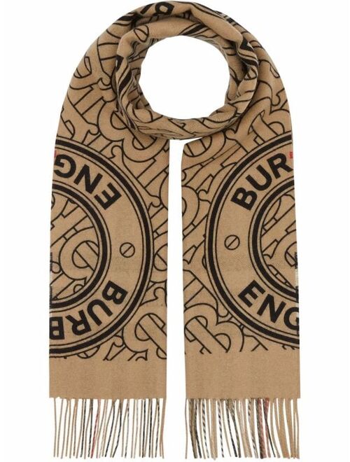 Burberry TB-monogram cashmere scarf