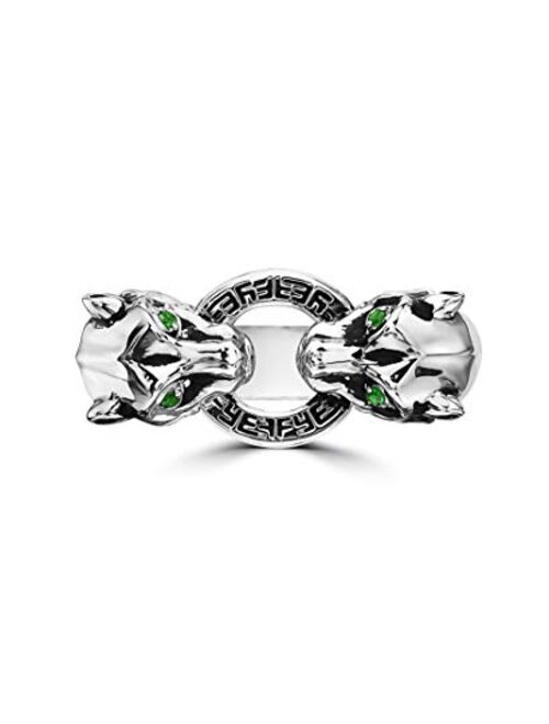 Effy Jewelry Tsavorite Panther Ring in 925 Sterling Silver, 0.02 TWCIRS0K621VV