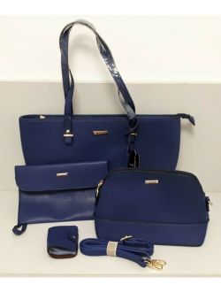 Elim & paul Shopper Blue with Small Bag Shoulder Pouch, Flat Shorts