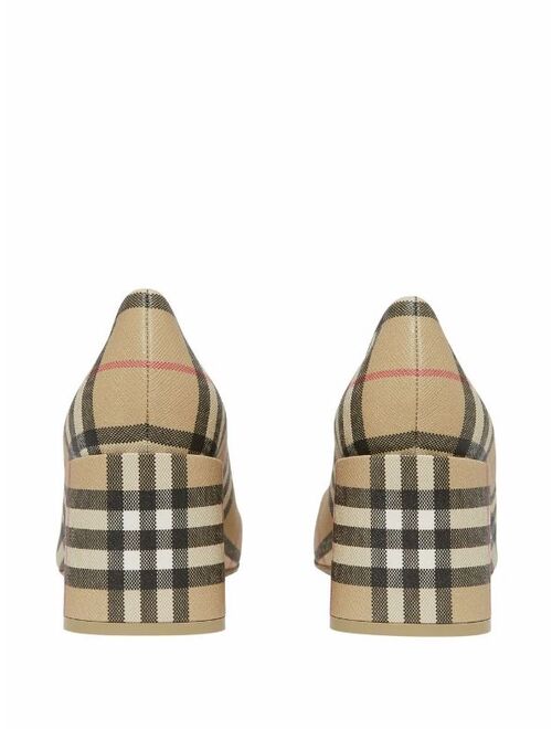 Burberry Vintage Check block-heel pumps