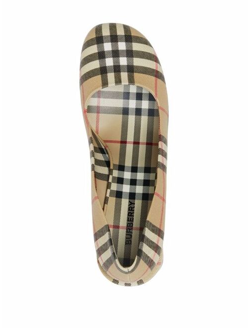 Burberry Vintage Check block-heel pumps