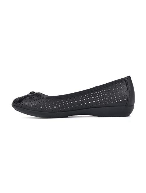 CLIFFS BY WHITE MOUNTAIN Cheryl String Tie Ballet Flat