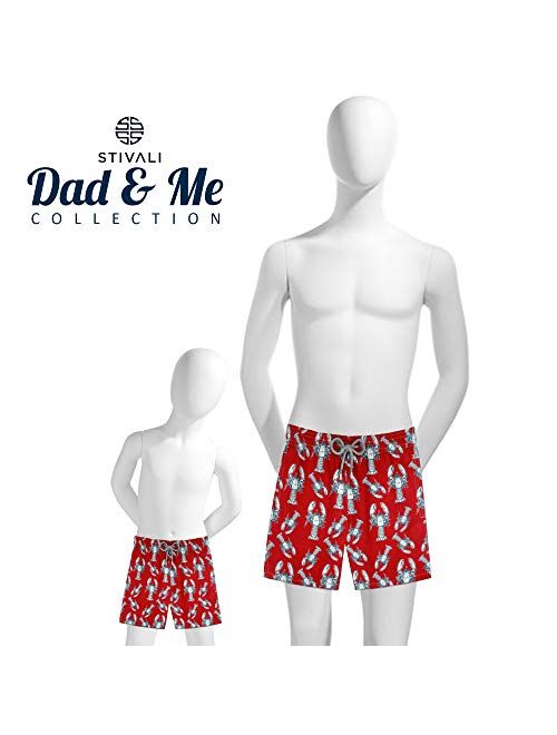 Stivali Father and Son Matching Swim Trunks Red Lobster