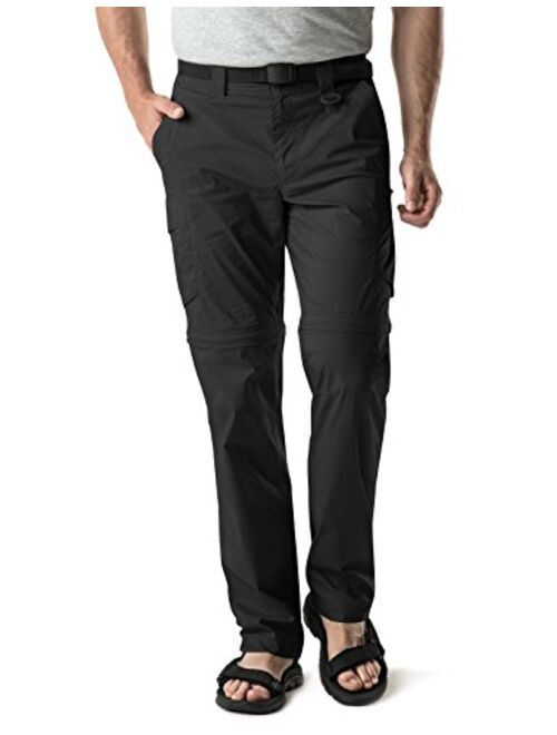 CQR Men's Convertible Cargo Pants, Water Repellent Hiking Pants, Zip Off Lightweight Stretch UPF 50+ Work Outdoor Pants