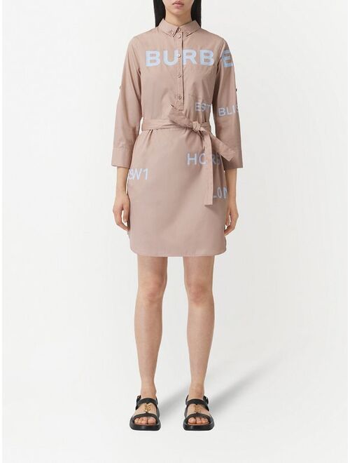 Burberry Kiley belted logo print dress