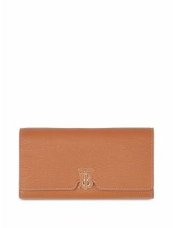 Monogram-motif continental wallet