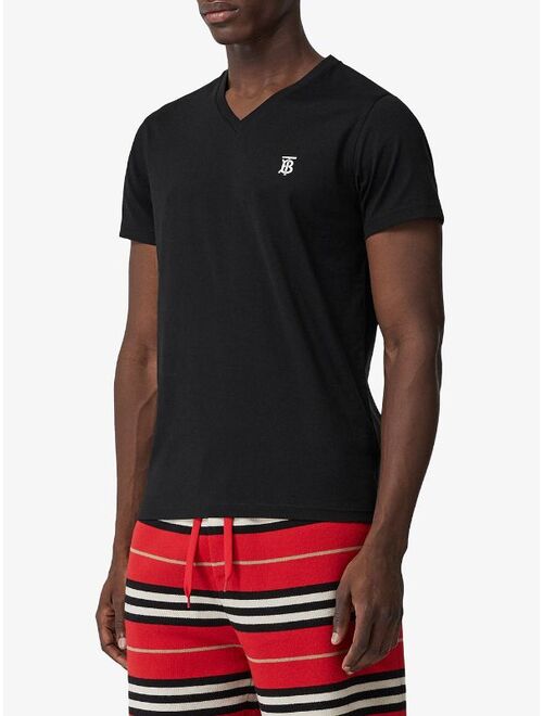 Burberry monogram v-neck T-shirt