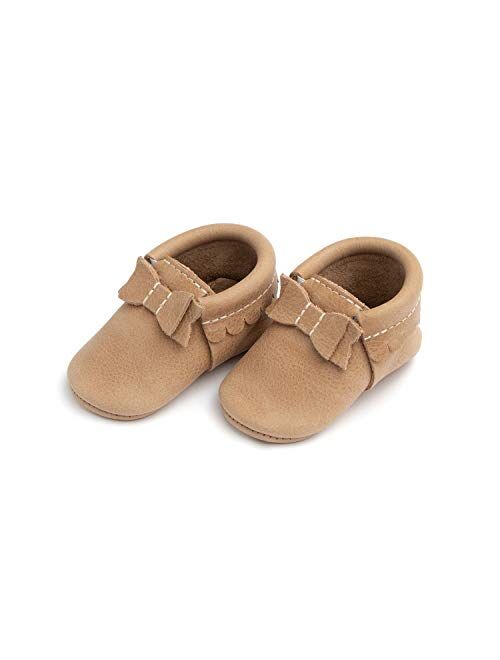 Freshly Picked Soft Sole Leather Bow Moccasins, Baby Girl Shoes , Sizes 1-5, Multiple Colors