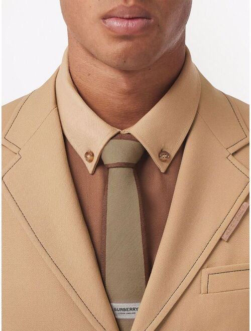 Burberry classic-cut logo-detail wool-silk tie