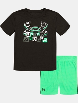 Boys' Pre-School UA Graffitti Logo Short Sleeve & Shorts Set