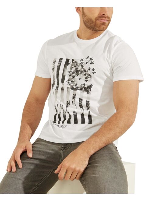 GUESS Men's Flag Collage-Print T-Shirt