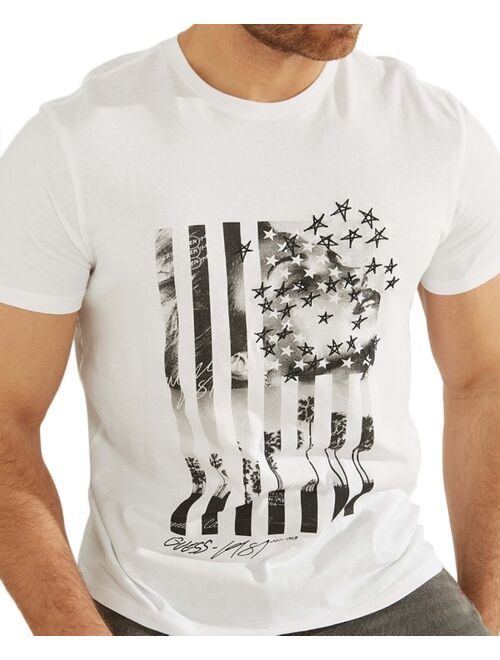 GUESS Men's Flag Collage-Print T-Shirt