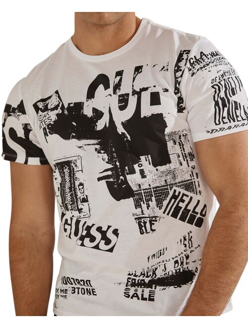 GUESS Men's Poster Logo T-Shirt