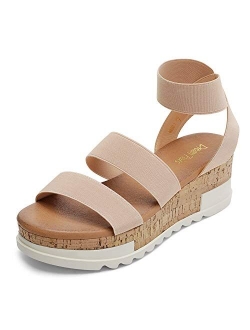 Women's Open Toe Ankle Strap Casual Flatform Platform Sandals